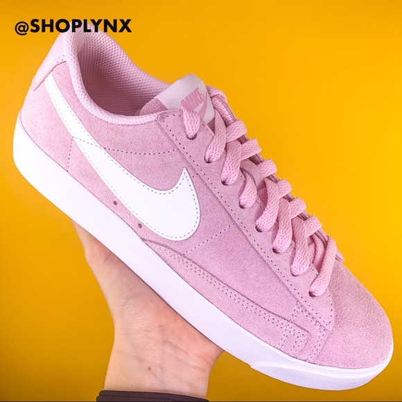 Nike Blazer Low Pink Suede Low Top Sneaker - Picture 3 of 8
